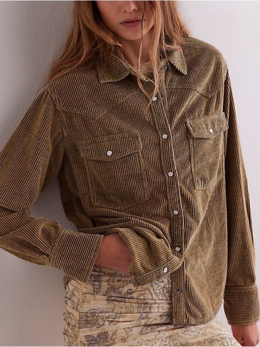 FP We The Free Hideaway Cord Shirt
